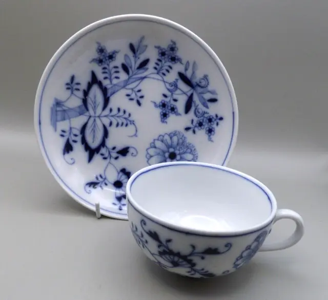 Antique Meissen 'Blue Onion' Pattern, Tea Cup and Saucer..