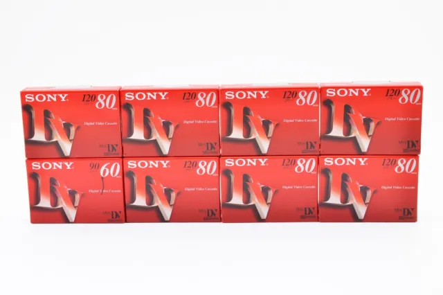 Paquete de 8 Cinta de Video Digital Sony Mini DV 80 DVM80R3 [Nueva] de Japón
