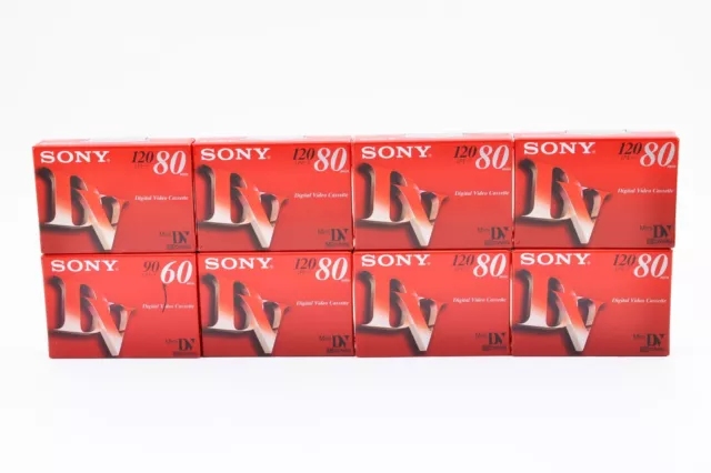Paquete de 8 Cinta de Video Digital Sony Mini DV 80 DVM80R3 [Nueva] de Japón