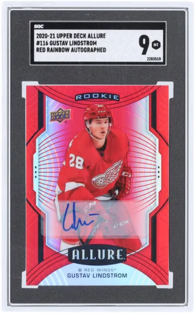 Autographed Red Wings Hockey Slabbed Rookie Card