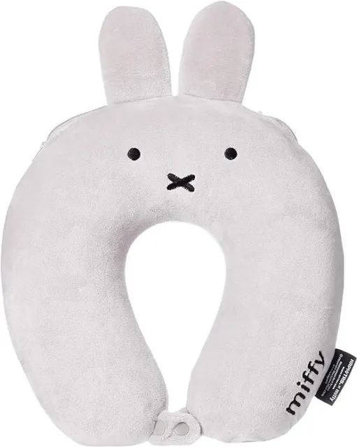 Happitass Miffy Grey Memory Foam Neck Pillow, Kawaii, Travel, Nap HAP7019 B,F/S