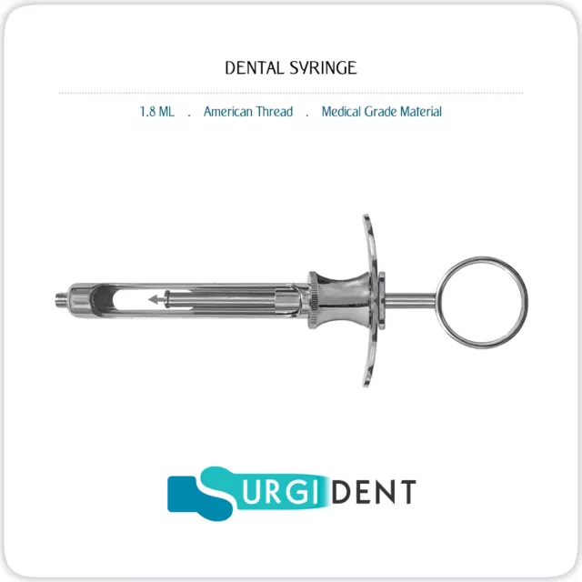 Seringue Dentaire 1,8 Ml Instruments D'aspiration Anesthésique « Lot De 2 » 3