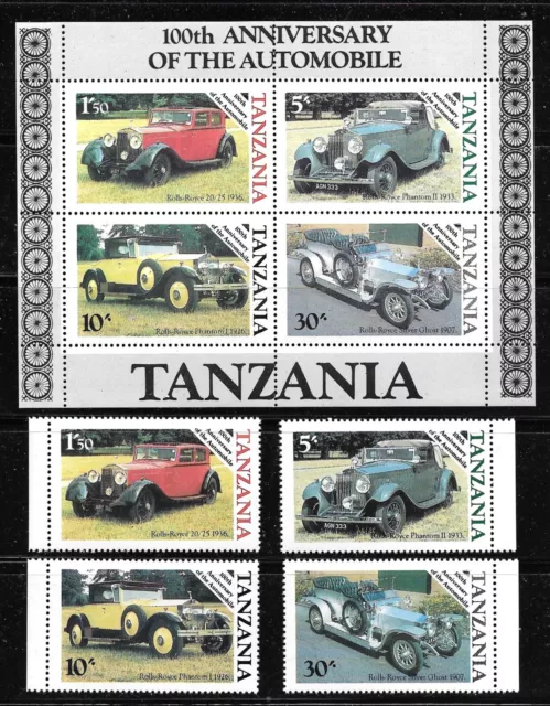 MNH 1985 Tanzania Stamps & S/S Set Sc#s 236-266 266a Anniversary Automobile Cars