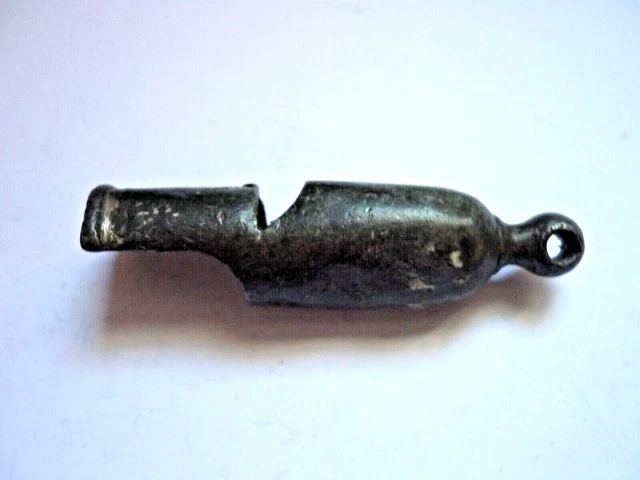 Ancien Sifflet En étain Vert Duncan YoYo - Années 60 - Personnalisé Et Rare - Occasion