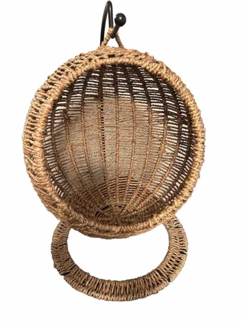 YoSpot Wicker Cat Ferret Bed Basket Swinging Pet House Nest for Small Dog Cat