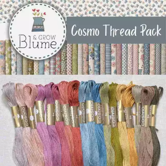 Cosmo Embroidery Thread Pack for Blume & Grow Quilt by Natalie Bird