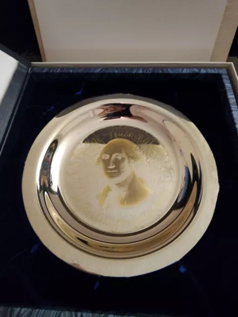 Vintage 1972 Franklin Mint Sterling Silver 195G  "The George Washington Plate"