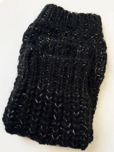 ATTIC AND BARN Womens Hand Warmer Kaly Soft Knit Comfy Black Size S ATGL0001