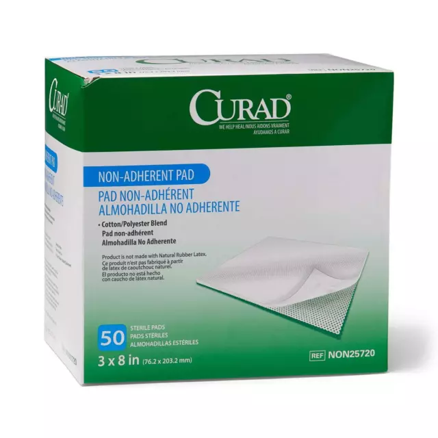 Medline Curad Sterile Non-Adherent Pad 3"x8" Pack of 50 - NON25720Z