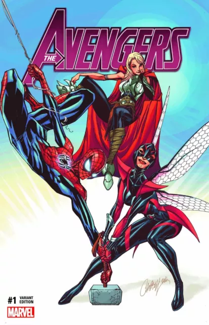 Avengers Vol 6 #1 J Scott Campbell Exclusive Spider-Man Thor Wasp