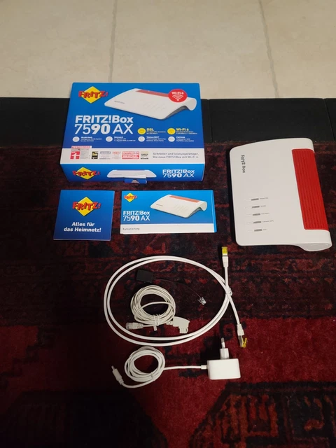 AVM FRITZ!BOX 7590 AX V2 Ethernet-Anschluss - Weiß (20002998) EUR 120 ...