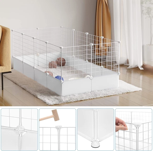 Freigehege für Kaninchen, DIY Laufstall Haustiergehege Käfig FL39 B-Ware