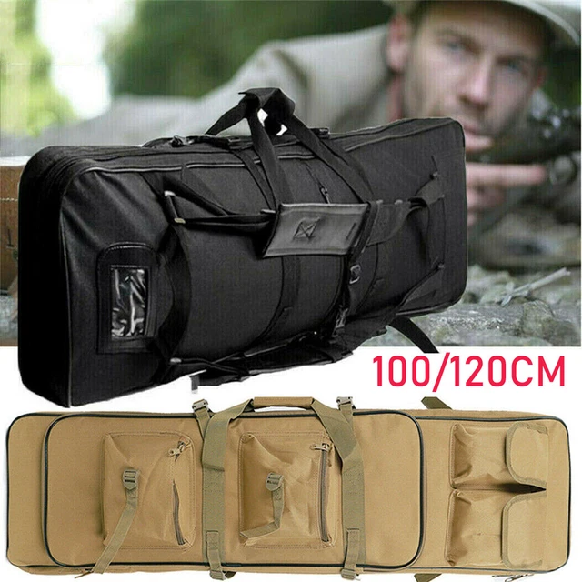 2 Gun Rifle Backpack TACTICAL MILITARY DUAL Gun Rifle Carry Case Backpack Bag For Hunting ...