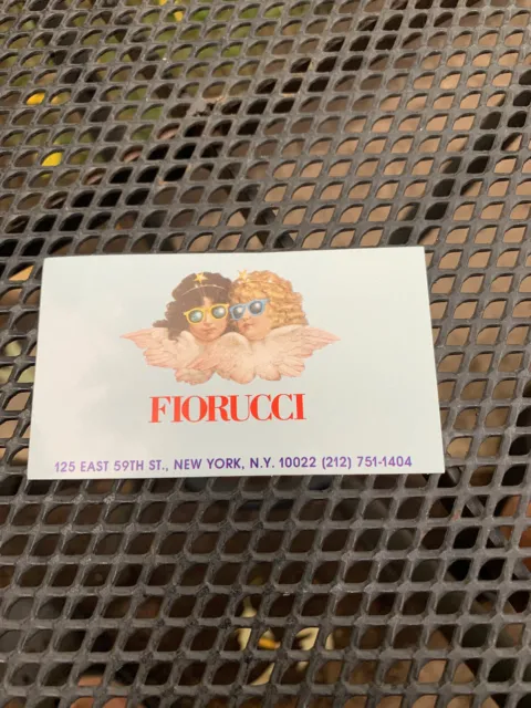 **Vtg FIORUCCI Business Card 1981-1982 From the Manhattan NY Store on 59th St**
