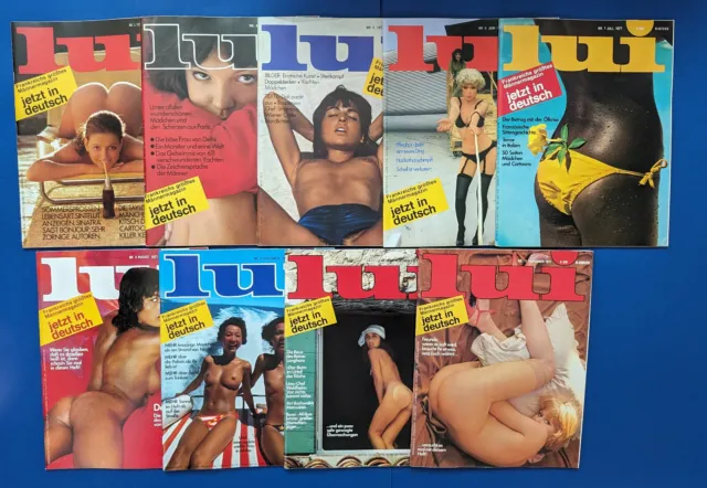 Lui Deutschland -  9 Ausgaben aus dem Jahr 1977 als Konvolut