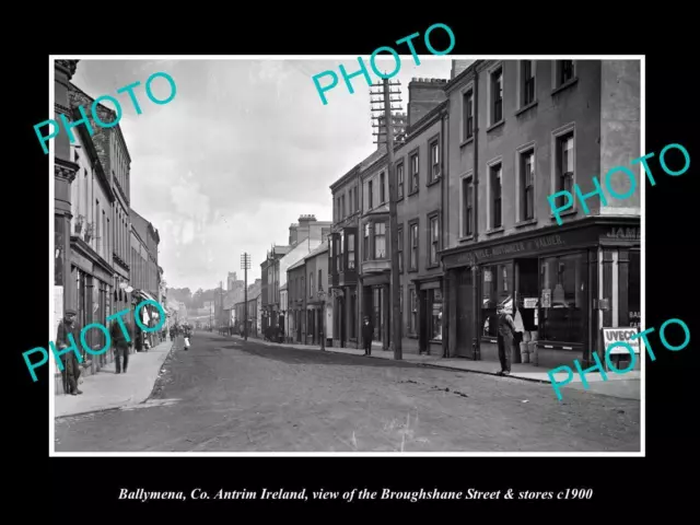 OLD LARGE HISTORIC PHOTO OF BALLYMENA ANTRIM IRELAND VIEW OF BROUGHSHANE St 1900