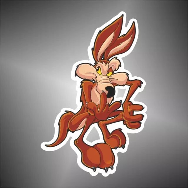 adesivo CARTOON COYOTE   DECAL   autocollant  sticker aufkleber pegatina