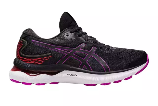 ASICS Women's Gel-Nimbus 24 Running Shoes (Black/Orchid), Women's Running Shoes,