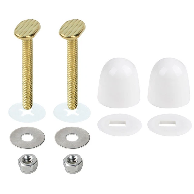 Boulon de siège de toilette - Boulons de couvercle de toilette avec rondelles - Kit de remplacement de boulons de siège de toilette - Kit de fixation