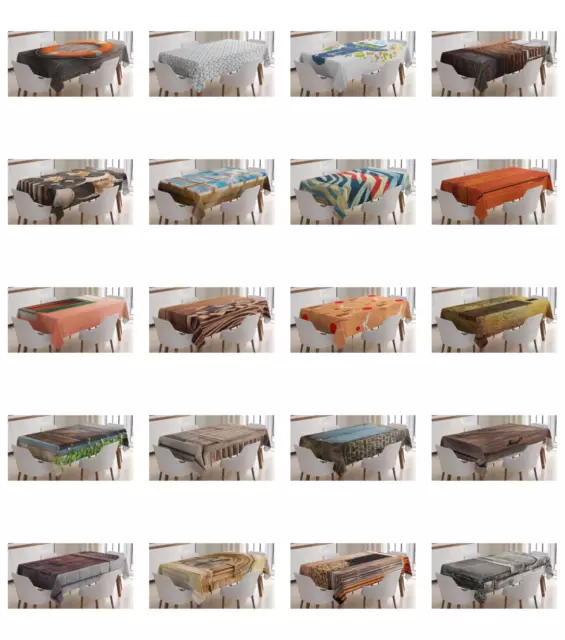 Ambesonne Rustic Art Tablecloth Table Cover for Dining Room Kitchen
