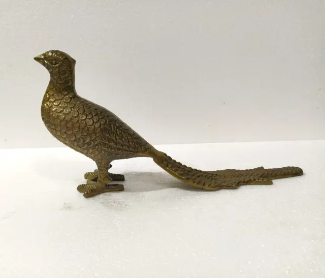 Pheasant Bird Metal Figurine Statue Sculpture Decoration Bronze Finish