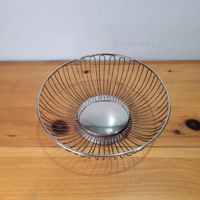 VTG INTERNATIONAL SILVER Silver Plated Wire Basket Fruit Potpourri Centerpiece 2