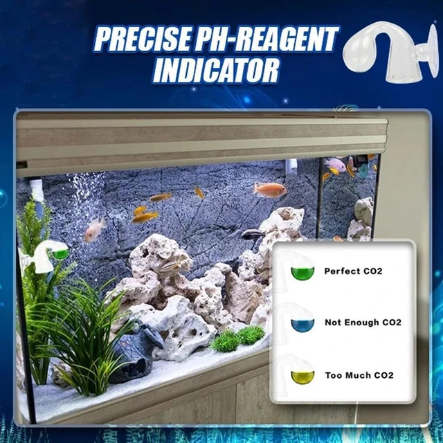 NEW CO2 Glass Drop Checker - Aquarium Real time Solution J7C1XRE Liquid. S8C5