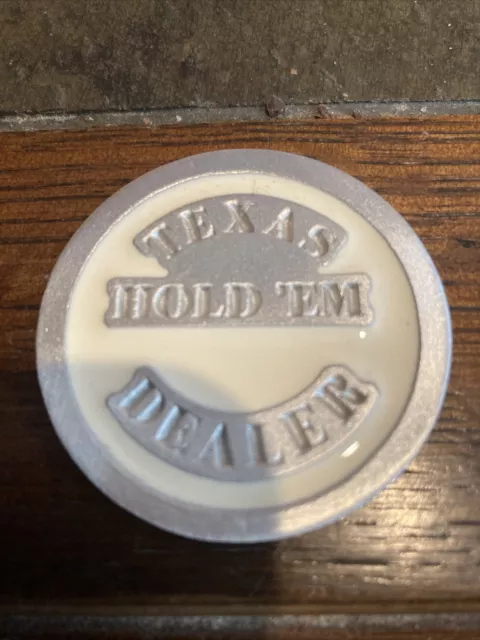 poker Dealer Button Pewter