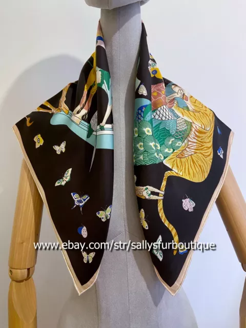 Pure Twill Silk Circus Print Shawl Scarf Bandanna Hand Rolled Collar Necktie 26"