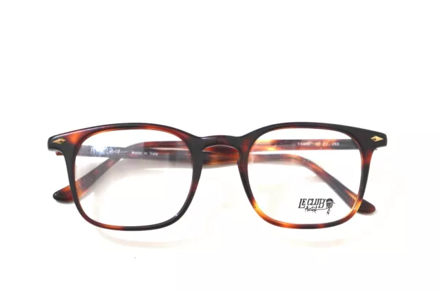 Montatura vista occhiali sole Le Club Actif Squared Eyeglasses Made in Italy NOS
