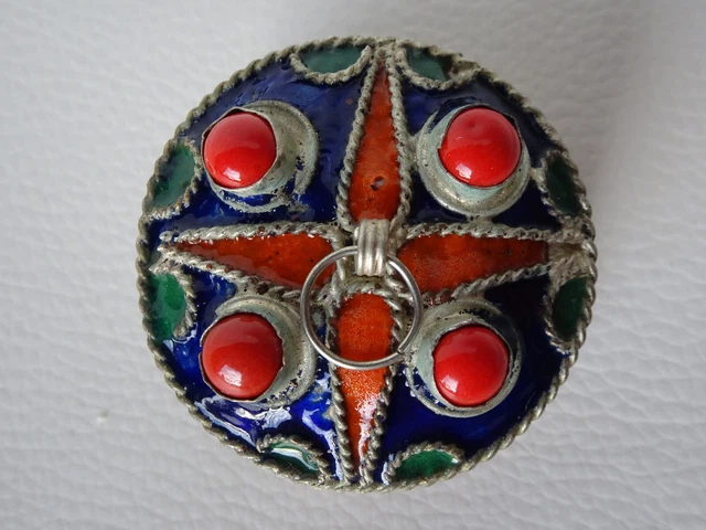 Pendentif Vintage Remy Dis Paris Émaillé - Années 80/90 - Made In