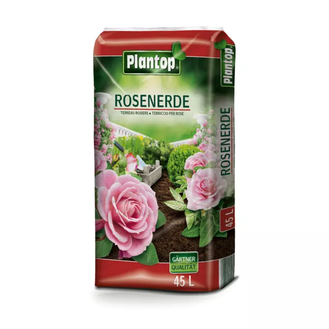 PLANTOP 45 Liter Rosenerde Spezialerde Blumenerde Kultursubstrat gebrauchsfertig