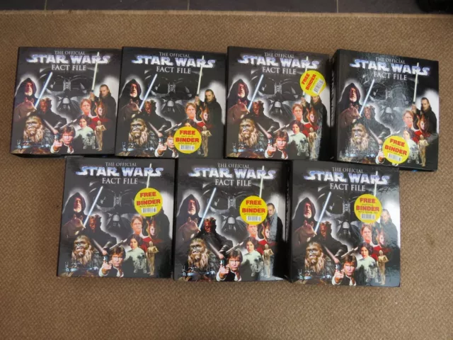 The Official Star Wars Fact File Complete Set 7 Folders With All 140 Files