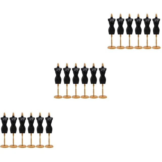 18 Pcs Schaufensterpuppenständer Foto-Requisite Puppenformen Nähen Black