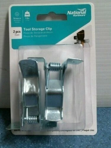 National Hardware N112-038, Screw In Tool Storage Clip, Pack of 2, FREE SHIPPING