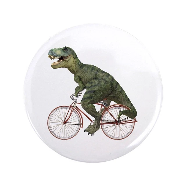 CafePress Cycling Tyrannosaurus Rex 3.5 Button 3.5" Button (629842422)