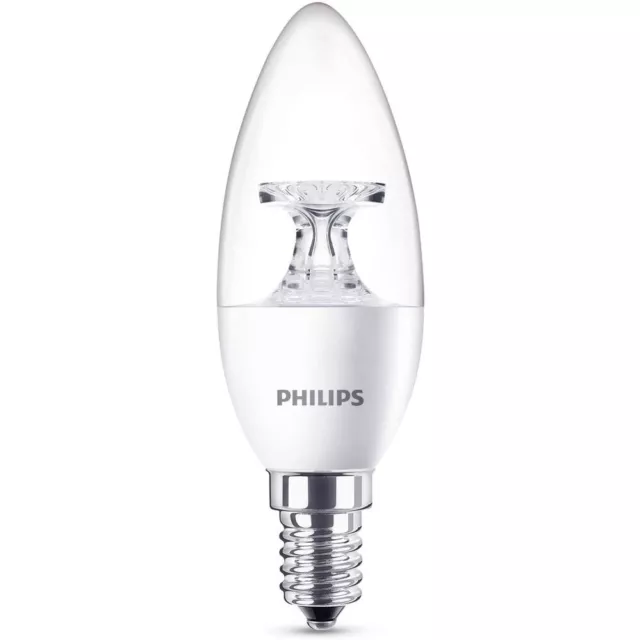 10 x Philips LED Leuchtmittel Kerzenform 4W = 25W E14 klar 250lm warmweiß 2700K 2