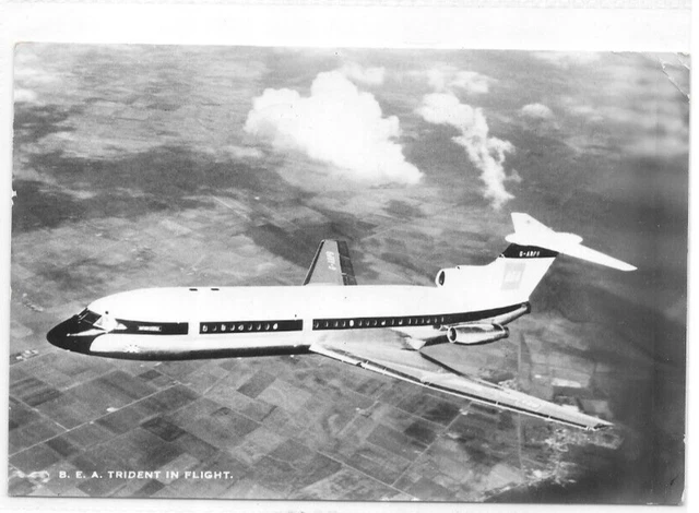Airline/Airport Postcards: BEA British European Airlines Trident  Airline Card