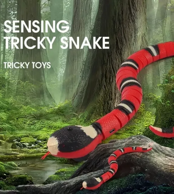 Cat Toy Interactive Toy Realistic Smart Sensing Snake for Indoor Kitten Dogs
