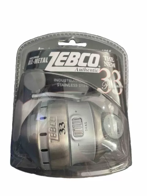 ZEBCO 33 PLATINUM Spincast Fishing Reel 4 Stainless Steel+clutch 5