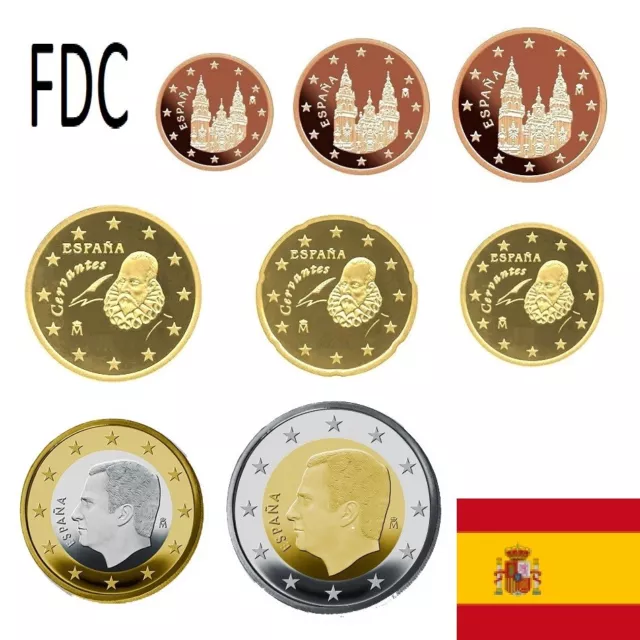 Spagna Espana Espagne 1 Cent - 2 Euro Fdc  2018 -  2019 - 2020 - 2021 - 2022