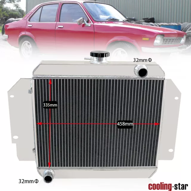 3-Row Aluminum Cooling Radiator For Holden Gemini Tc Td Te Tf Tg Tx 1975-1985 Mt
