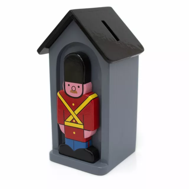 Childrens Wooden Soldier Sentry Money Box | Piggy Bank, Saving Pot Hand made UK