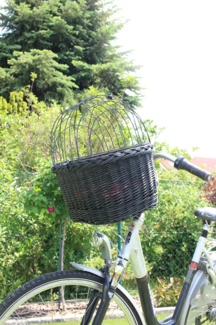 Cesta de perro cesta de bicicleta para perro con rejilla y cojines cesta de manillar cesta de la compra pasto 3