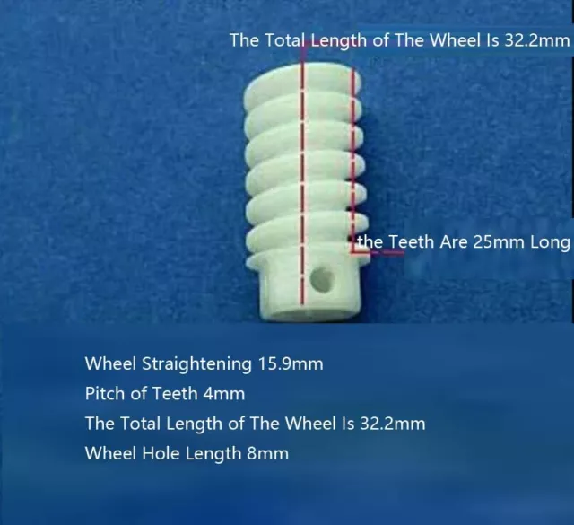 Worm Motor Gear Pitch of Teeth 4mm Hole Length 8mm for Massager Turning Gears