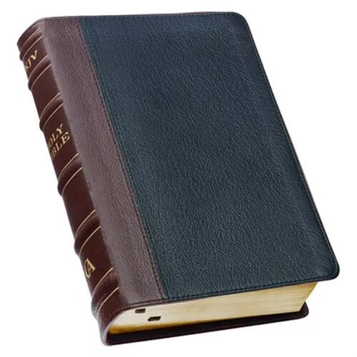 KJV Study Bible, Large Print Premium Full Grain Leather - Thumb Index, King Jame