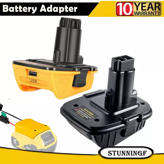 Battery Adapter Converter For DEWALT DCA1820 20V 18V to 20V Max Li-Ion Tools