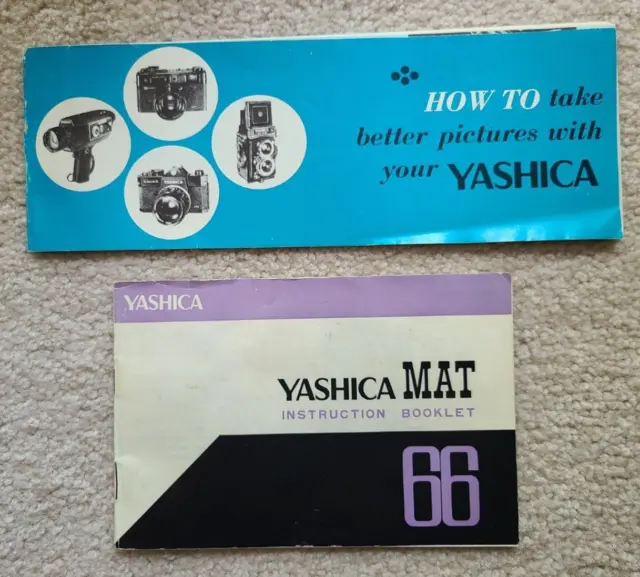 ORIGINAL Vintage Yashica Mat 66 Manual Instruction Booklet. Japan Printed
