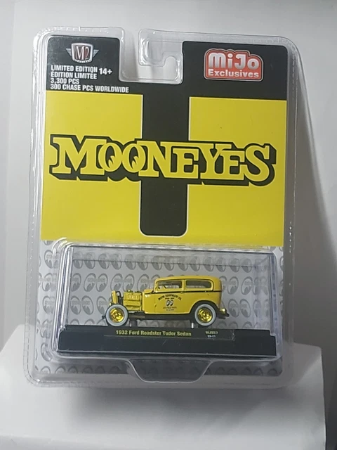 M2 1932 Ford Roadster Tudor Sedán Amarillo con Rayas Negras Mooneyes Edición Limitada a 3300 Piezas en Todo el Mundo 1/64 Modelo Modelo Máquina De Automóviles M2 1932 Ford Roadster Tudor Sedán Amarillo con Rayas Negras Mooneyes Edición Limitada a 3300 Piezas en Todo el Mundo 1/64 Modelo Modelo Máquina De Automóviles