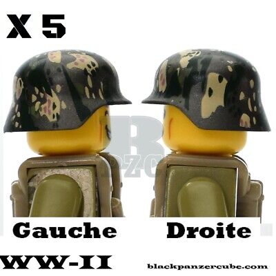 lego militaire ww2 guerre mondiale casque allemand lot de 5 pour minifig soldat 